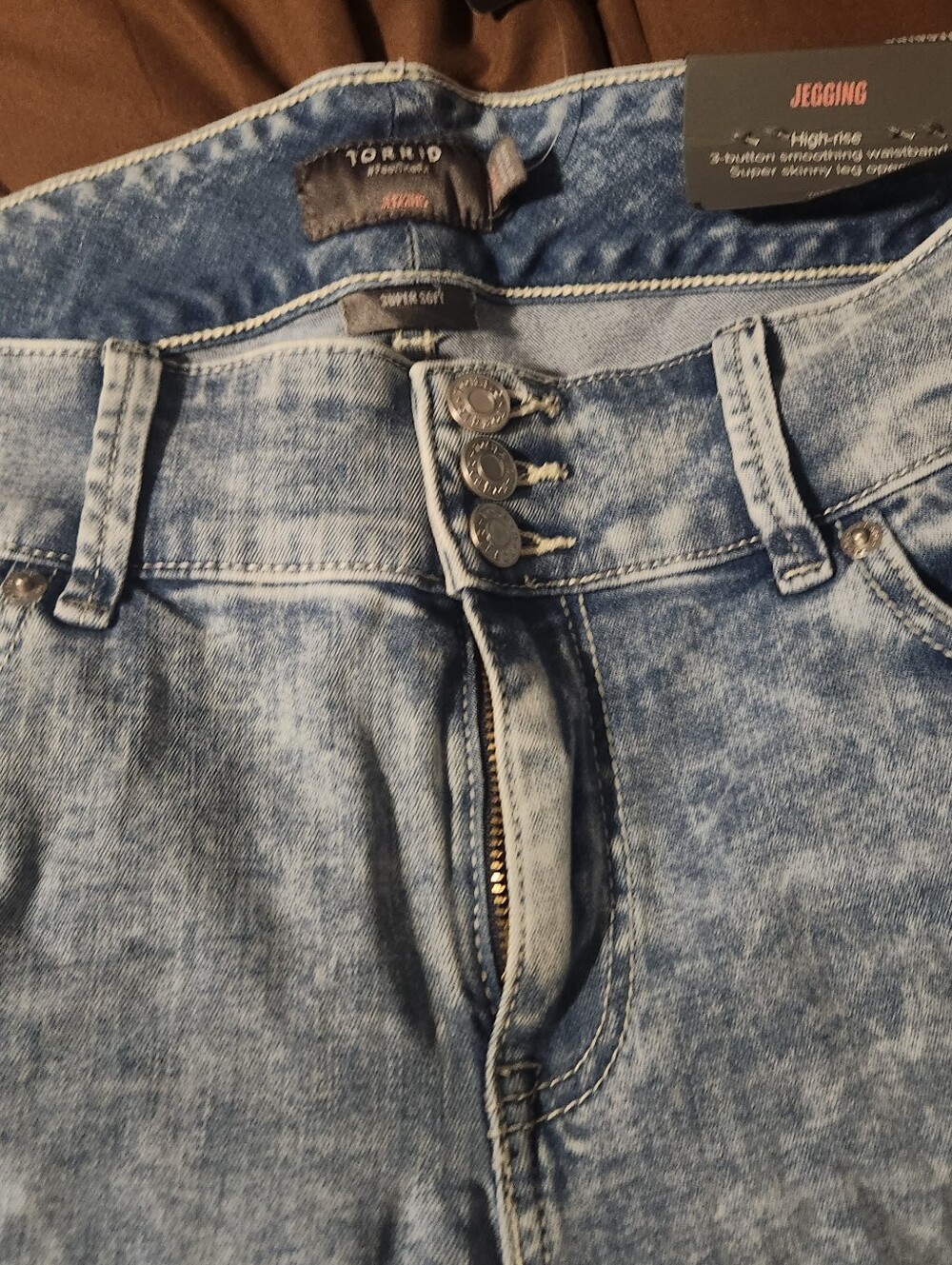 torrid Acid Wash Blue High-Rise Jeggings